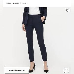 J.Crew Cameron slim cropped pant in bi-stretch cotton